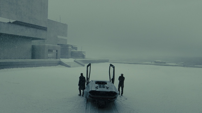 K and Deckard from Blade Runner 2049 in snow