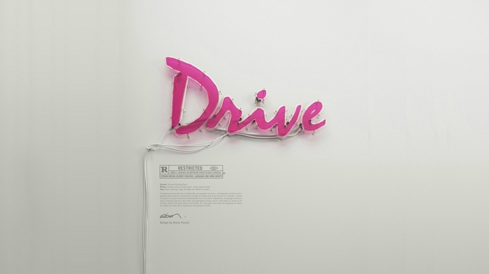 Drive movie poster with neon sign