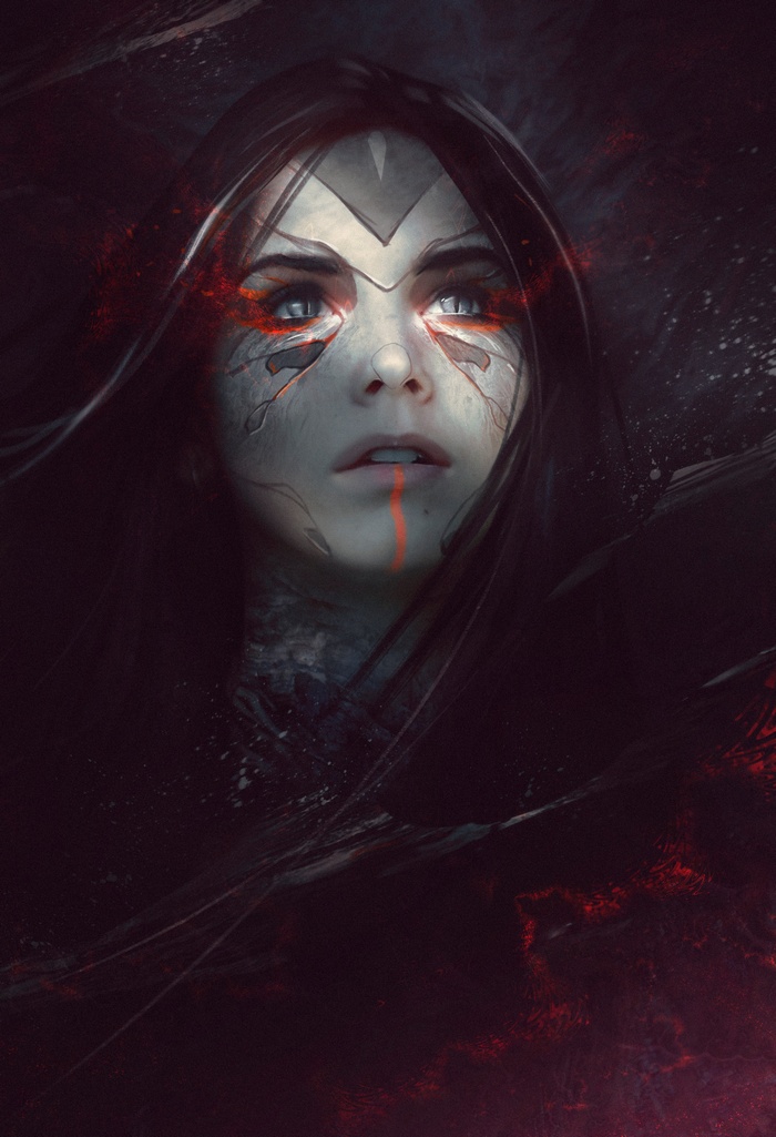 Woman with war paint from The Elder Scrolls V: Skyrim