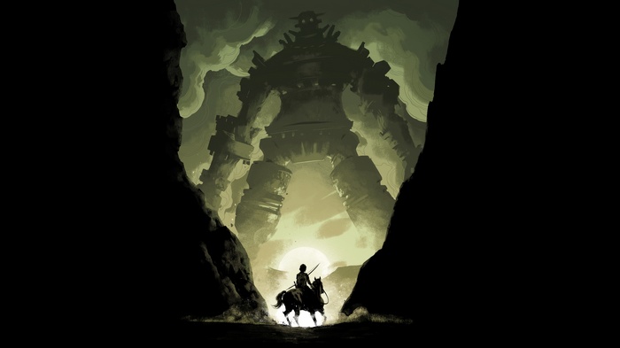 Wander and a Colossus from Shadow of the Colossus