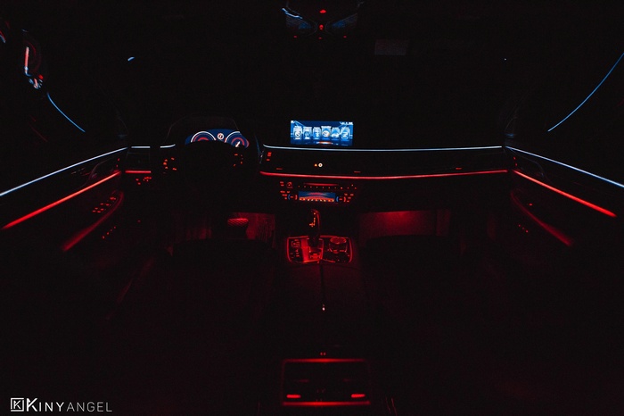BMW 7 Series G12 interior with ambient lighting
