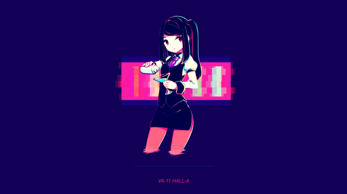 Julianne Stingray from VA-11 HALL-A serving cocktails