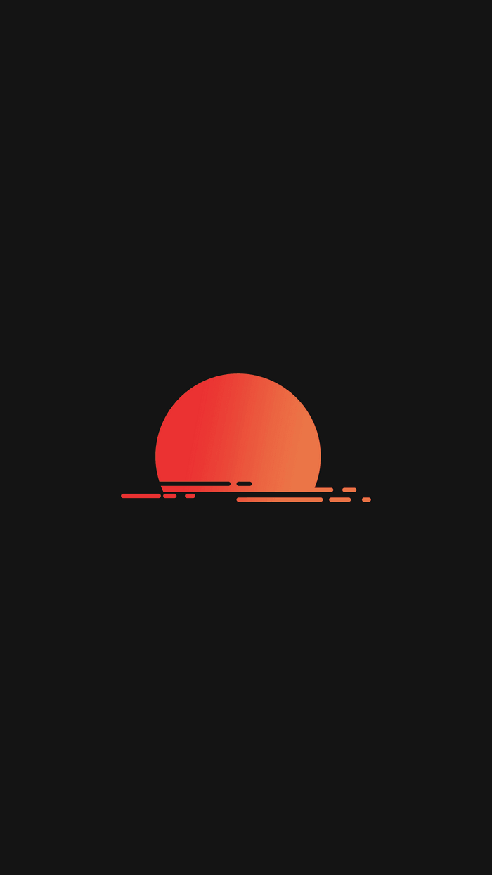 Minimalist sunset over water