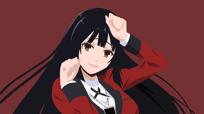 ErominimalistSensei, Jabami Yumeko, Kakegurui, minimalism, simple background