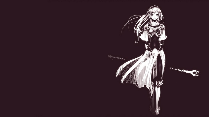 Lux from League of Legends with a staff