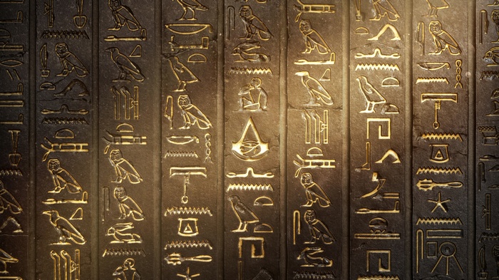 Assassin's Creed Origins hieroglyphs engraving