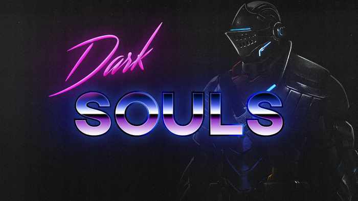 Dark Souls video game title with knight