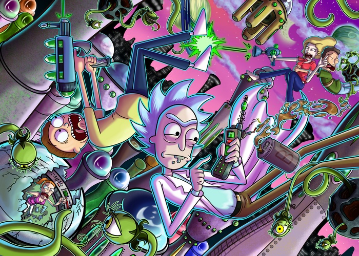 white hair, Morty Smith, wubalubadubdub, Rick Sanchez, cartoon, tv series, Rick and Morty
