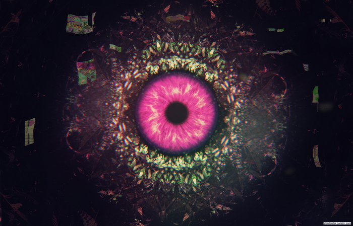 Abstract Glitch Art Eye