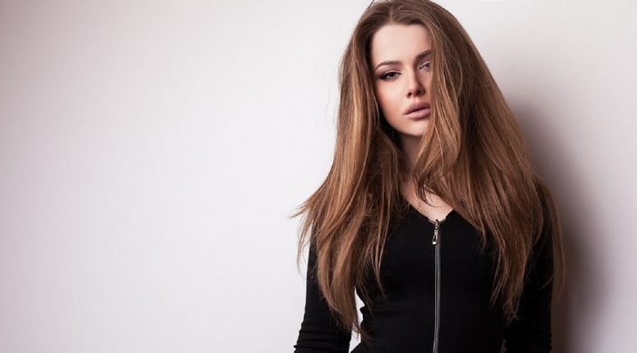 Alexandra Danilova in a black blouse