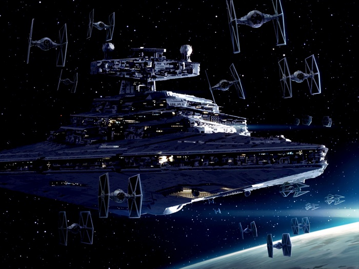 TIE Fighter, Star Wars, Star Destroyer, space, TIE Interceptor