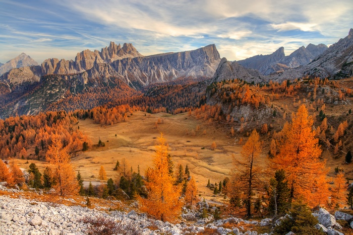 Autumn in the Dolomites Mountains