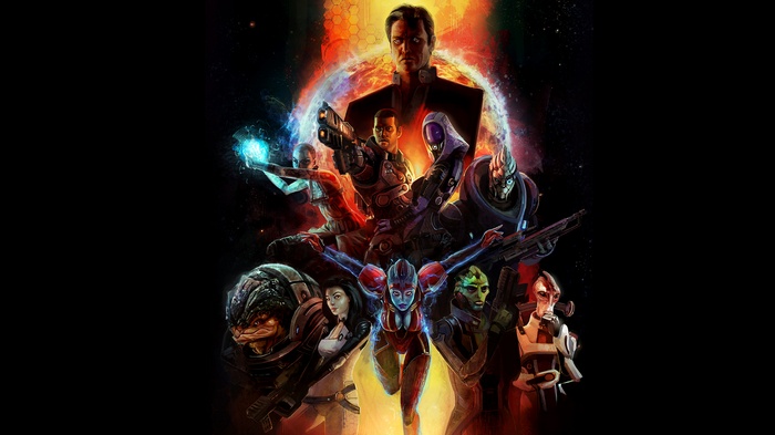 Mass Effect 2 characters poster