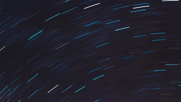 Star trails in the night sky