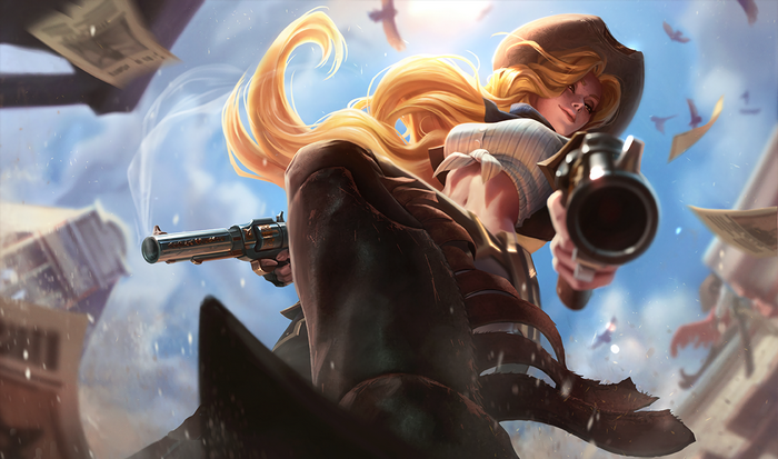 Miss Fortune from League of Legends with guns