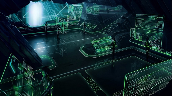 digital art, green, dark, Tron: Legacy, Tron