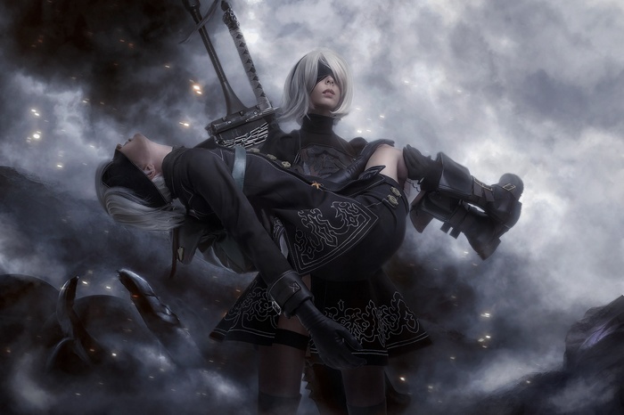 Cyberpunk 2077 Girl Samurai Jacket Nier 2B HD 4K Wallpaper #8.2207