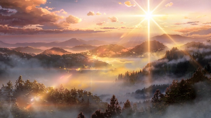 anime, sunset, landscape, Japan, Your Name, forest, Kimi no Na Wa
