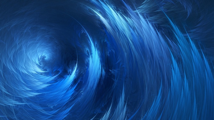 Abstract blue digital art with spiral waves