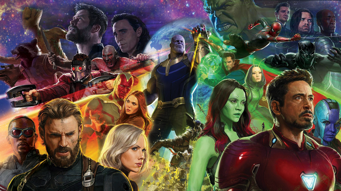 Epic Avengers: Infinity War Superhero Team in Space