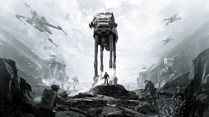 Star Wars: Battlefront AT-AT and X-wing battle