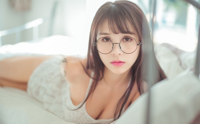 women, face, Xià Měi Jiàng, women with glasses, Asian