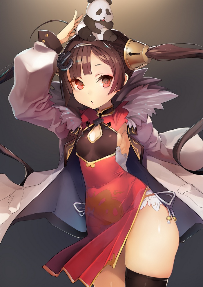 Ping Hai from Azur Lane wearing a Chinese dress