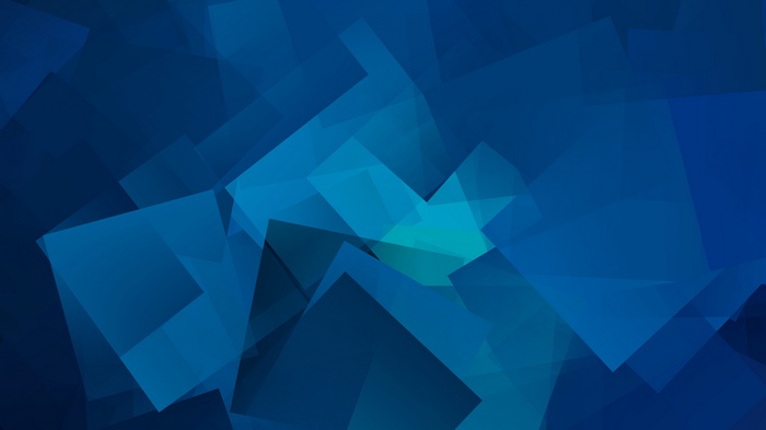 Abstract blue geometric squares overlapping