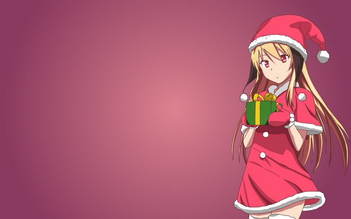 Shiina Mashiro from Sakurasou no Pet na Kanojo with a Christmas Present