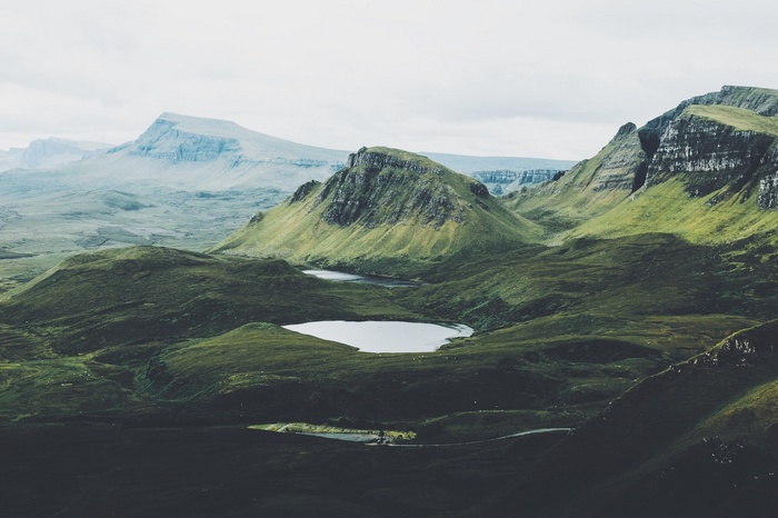 Daniel Casson landscape with lakes and mountains