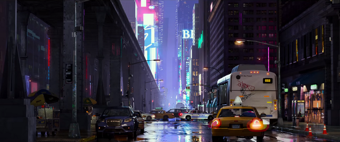 Spider-Man: Into the Spider-Verse cityscape