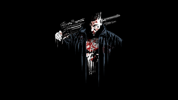 The Punisher with a sniper rifle