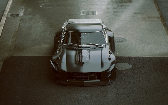 Khyzyl Saleem's modified black car