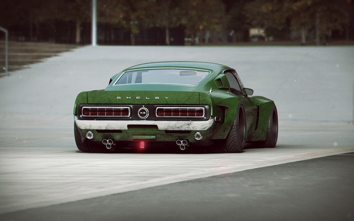 Green Shelby Mustang by Khyzyl Saleem