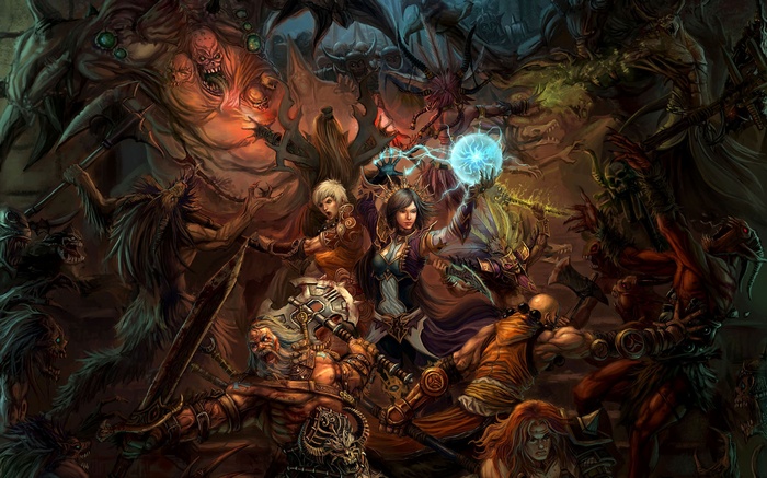 Barbarian, sorceress, knight, Diablo, Diablo 3: Reaper of Souls, Wizard (Diablo), wizard