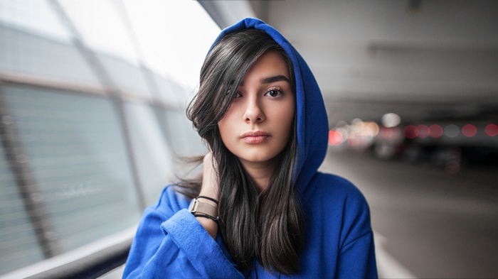 face, women, hoods, portrait, depth of field