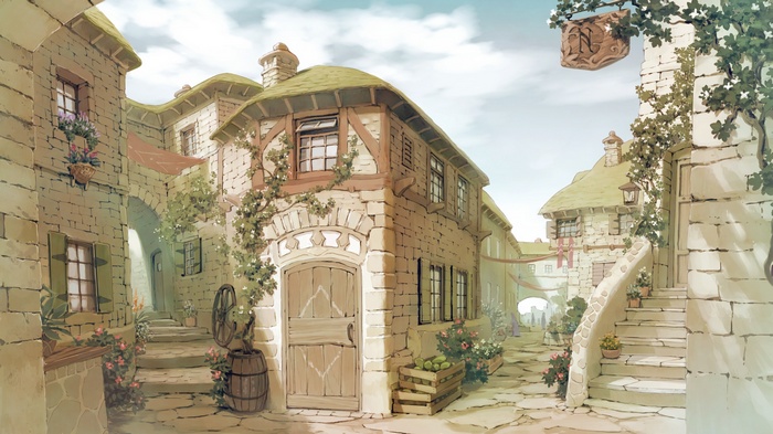 Cozy town street in Atelier Meruru: The Apprentice of Arland