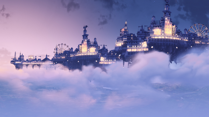 BioShock Infinite: Columbia floating city in the clouds