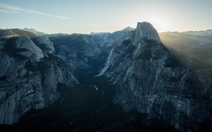 Half Dome and Yosemite Valley at Sunrise