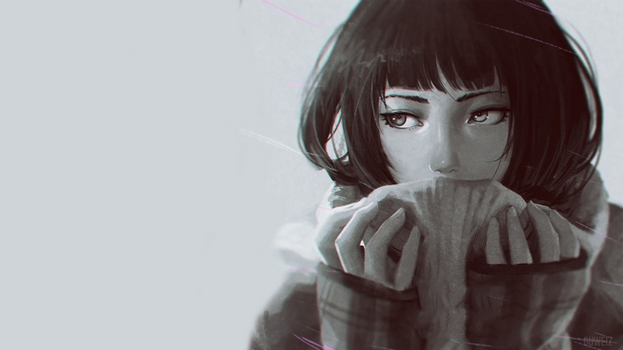 Portrait of a young woman by Ilya Kuvshinov