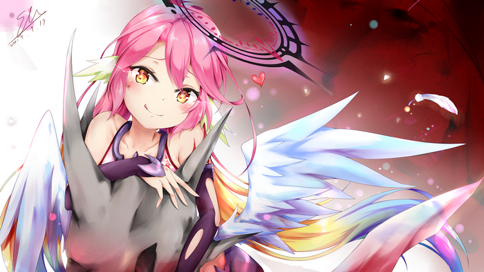 Jibril from No Game No Life with wings