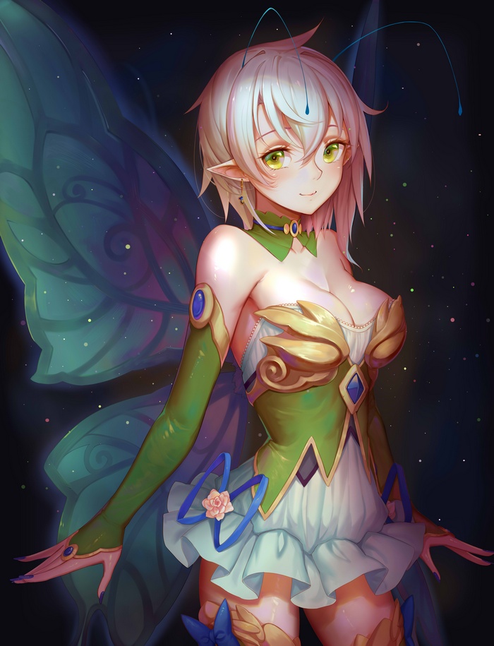Fairy girl with butterfly wings