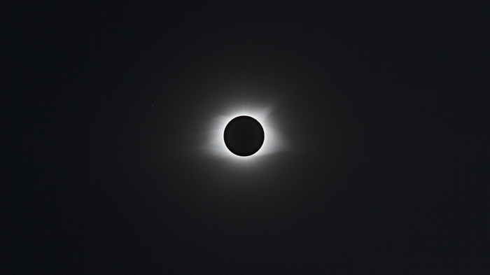 Total solar eclipse with visible corona