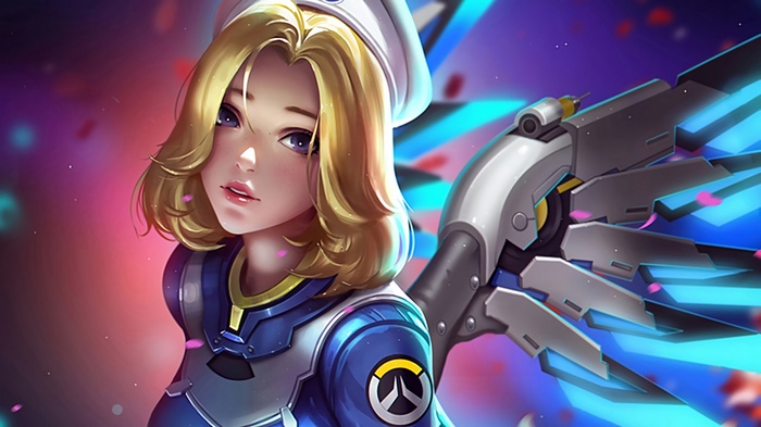 Mercy from Overwatch by Liang-Xing