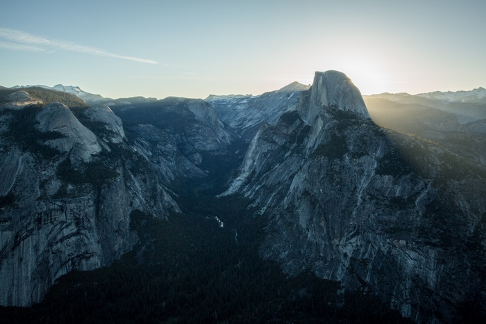 Half Dome and Yosemite Valley at Sunrise