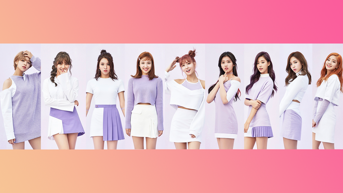 Twice K-pop girl group members posing