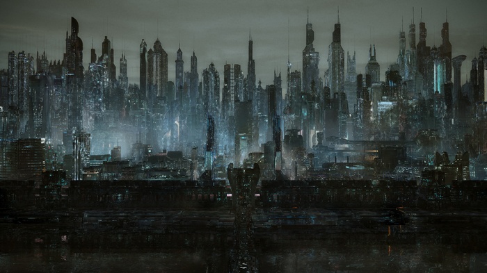 Dark City, futuristic, cyber city, HD Wallpaper | Rare Gallery