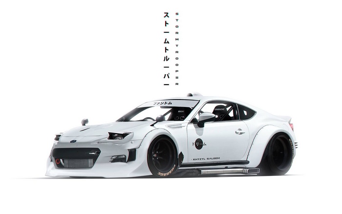 White widebody Subaru BRZ by Khyzyl Saleem