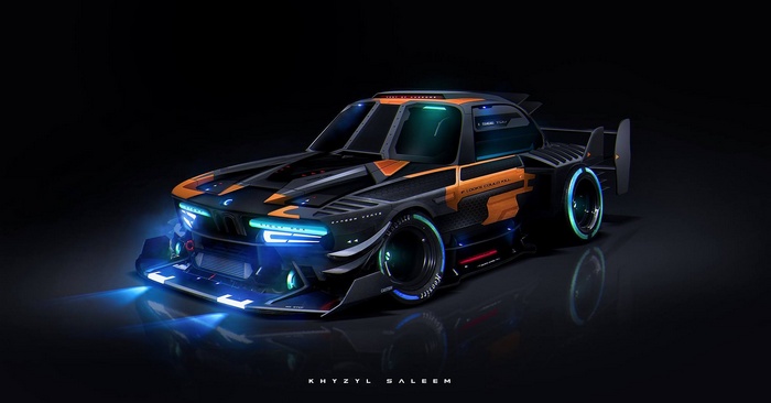 Futuristic Widebody BMW Artwork by Khyzyl Saleem