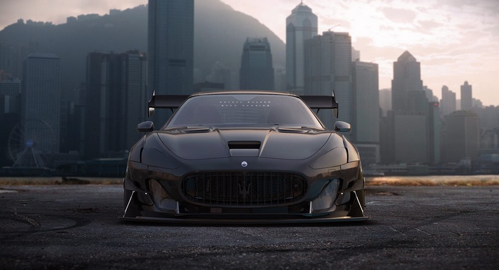 Maserati GranTurismo by Khyzyl Saleem in a Cityscape